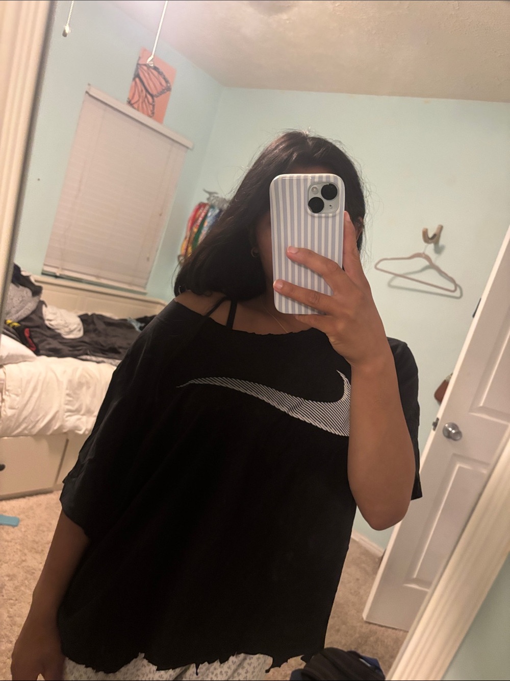 Nike Black Short Sleeve Tee with White Swoosh